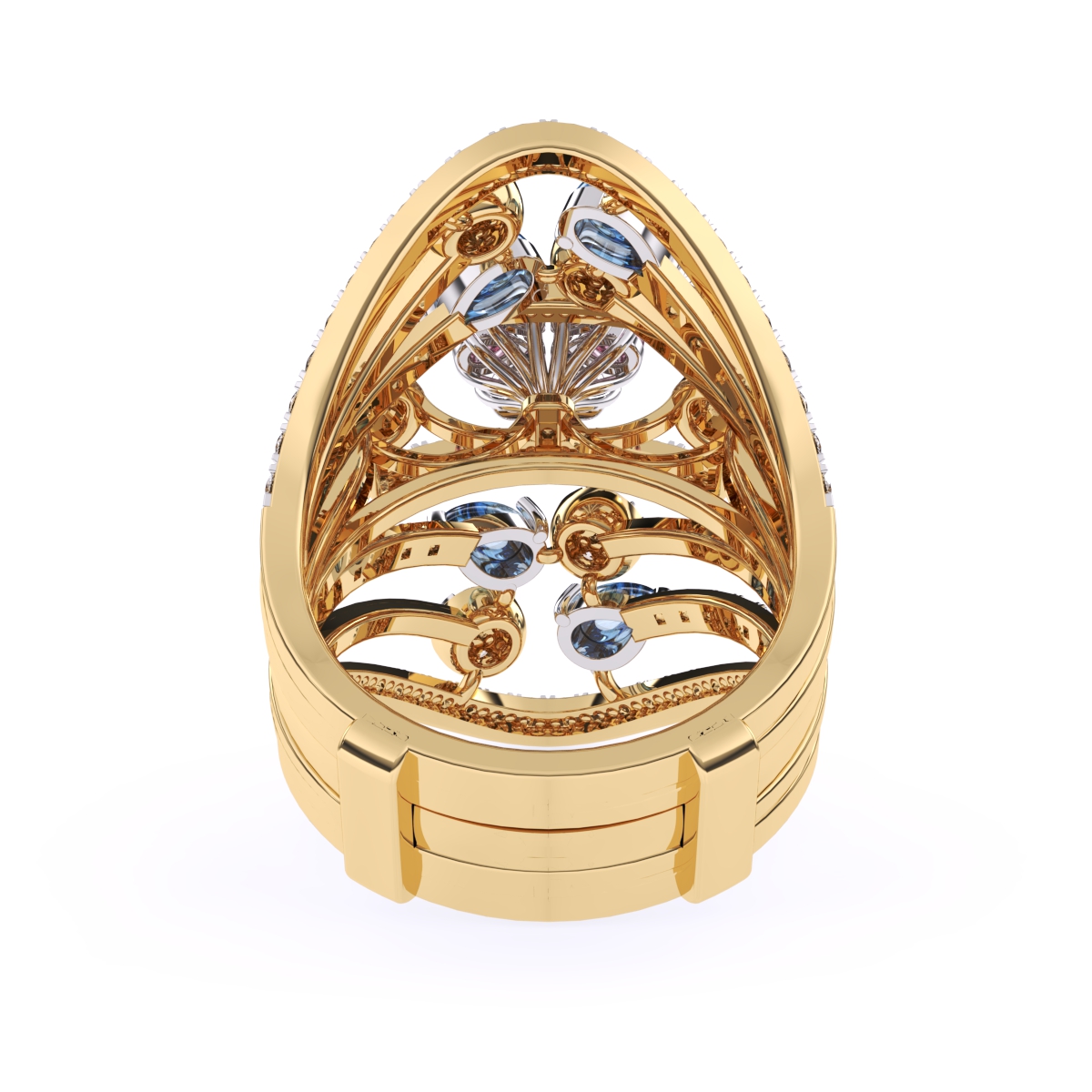 Glamorous Multi Stone Cluster Diamond Ring